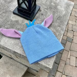 Disney Lilo and Stitch Mad Engine Light Blue Adult Size Acrylic Beanie Hat